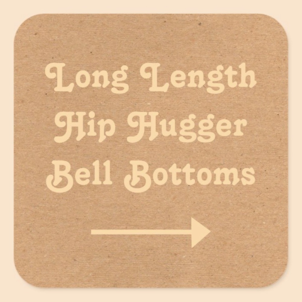 LONG LENGTH HIP HUGGER BELL BOTTOMS